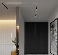 Système d'éclairage sur rail magnétique noir moderne de 2m en gros Surface 48V pour accessoires LED Corps en aluminium pour bureau et maison