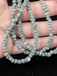 Blanc gris AAA + naturel gris non coupé diamant brin fantaisie couleur perles de diamant brut pour la fabrication de bijoux cadeaux d'anniversaire - Product Image 2