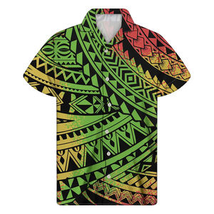 Camisa Hawaiana de vacaciones con estampado completo Camisas de playa de estilo callejero con botones impresas personalizadas - Product Image 1
