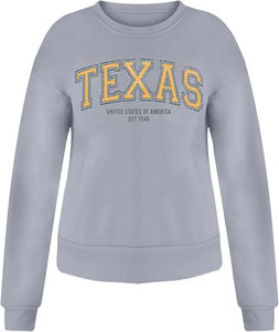 Custom <b>Vintage</b> Winter Women's <b>Oversized</b> Collar Pullover Long Sleeved Woven <b>Sweatshirt</b> Embroidery Decoration Casual Style - Product Image 3