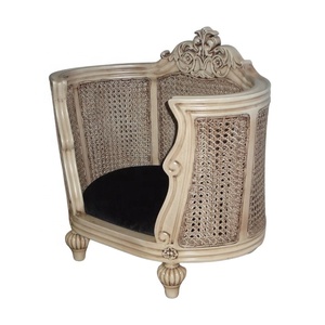 Antique lit pour animaux de compagnie en bois chat canapé rotin chien chaise accessoires pour animaux de compagnie chat et chien maison faite pour meubler les meubles de maison européens - Product Image 4