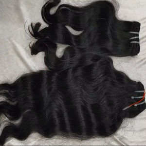 Proveedor de envío directo para paquetes de cabello crudo de cabello rizado ondulado liso natural indio al por mayor extensión de cabello humano Remy - Product Image 6