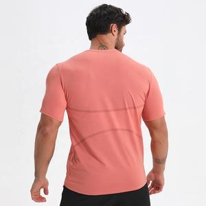 T-shirt homme en coton de couleur unie T-shirt homme décontracté col rond basique pour homme de haute qualité hauts tendance printemps été - Product Image 3