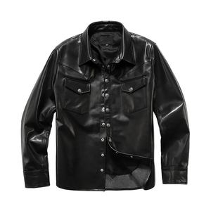 Diseña Tu Propia Camisa de Vestir de Manga Larga para Hombre, 100% Cuero, con Cuello Camisero, al por Mayor - Product Image 1