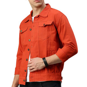 Nouveau modèle de veste en jean d'extérieur pour homme coupe-vent d'hiver uni et décontracté style High Street avec service OEM ODM 2026 - Product Image 1