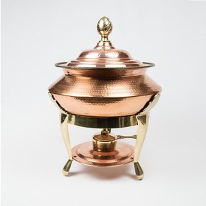 Recipiente para Buffet de Metal Dorado para Servir en Bodas y Restaurantes, Calentador de Comida Moderno con Tapa - Product Image 3