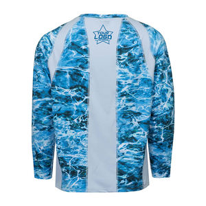 เสื้อตกปลาแขนยาวระบายอากาศได้ดีของผู้ชายเสื้อตกปลาแบบกำหนดเองพิมพ์ซับลิเมชันกันยูวี UPF 50 - Product Image 4