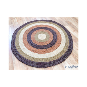 La mejor oferta en una nueva alfombra redonda de yute para el hogar para uso en sala de estar y dormitorio a la moda a bajo precio - Product Image 1