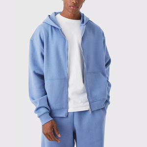 Vente en gros Sweat à capuche zippé pour homme Sweat-shirt streetwear décontracté avec poches - Product Image 1