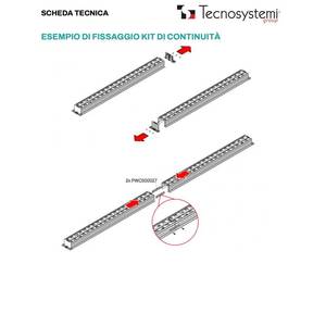 Diffuseur linéaire en PVC anti-condensation Tecnosystemi à 4 fentes et grille pour air de retour - Product Image 1