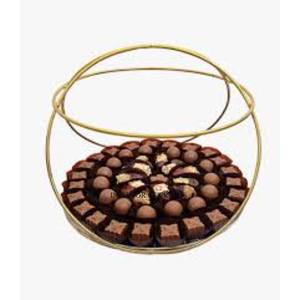 High Standard Quality Metal Unique Fancy Designer High Grade Gold Plated <b>Chocolates</b> & Sweets Serving <b>Wedding</b> Decoration Platter - Product Image 5