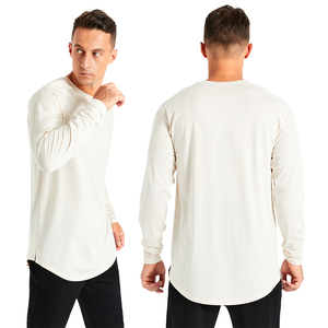 T-shirt de sport à manches longues pour hommes, de haute qualité, personnalisé, à séchage rapide, respirant, vente en gros - Product Image 1