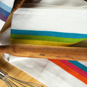 100% Cotton Herring Bone <b>Towel</b> for Home Beach Kitchen Child Restaurant <b>Turquoise</b> Color Woven Sustainable Linen Microfiber - Product Image 1