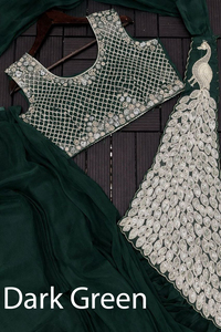 Nuevo Sari de Georgette Estilo Bollywood para Mujer, con Lentejuelas, Nueva Colección, Sari en Oferta Online (Listo para Usar) - Product Image 2