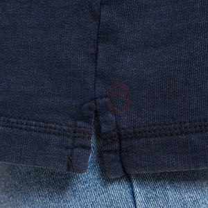 T-shirt uni à manches courtes et à col rond imprimé 100% coton délavé à l'acide surdimensionné respirant pour hommes - Product Image 6