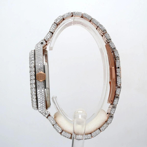 Montre de luxe VVV entièrement automatique Moissanite Diamond Iced Watch Mouvement à quartz Verre Style d'affaires 'Montres glacées' Collection de luxe - Product Image 3