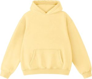 Sweat à capuche surdimensionné délavé à l'acide pour hommes Streetwear en coton lourd Style vintage Pull à capuche coupe ample avec poches - Product Image 1
