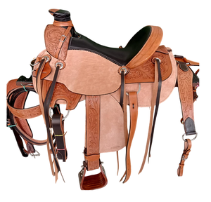 Selle de course Western en cuir véritable de qualité supérieure pour l'équitation - Product Image 1