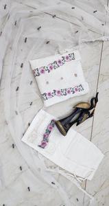 Celana lurus wanita, celana lurus Kurta renda rumbai kancing <span class=keywords><strong>Beed</strong></span> bordir & Ghera kasual dengan Dupatta - Product Image 4