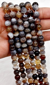 Botswana Agate a 8mm Round Beads Gemstone Decoration Colorful Natural Stone Anshul Impex - Product Image 3
