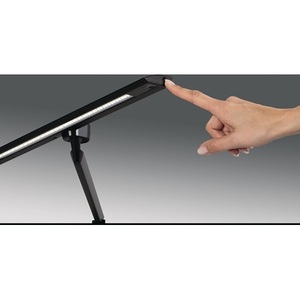 Lampe de bureau LED HANSA Zircon en aluminium, ABS, fer, PC, hauteur 820 mm avec pince, noir, fournitures de bureau - Product Image 3