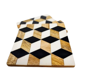 Dessous de verre décoratifs en noyer au design fait à la main pour la maison thé de soirée en gros forme carrée thé en bois noyer - Product Image 5