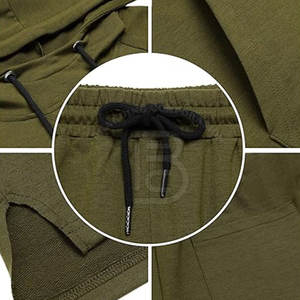 Conjunto de Sudadera con Capucha y Pantalones Cortos para Hombre con Logotipo Personalizado Más Vendido, Conjunto de Dos Piezas de Sudadera con Capucha y Pantalones Cortos para Adultos - Product Image 6