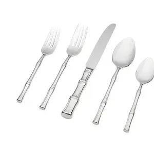 Ensemble de couverts en acier inoxydable design, écologiques, parfaits pour les dîners élégants, la maison, les restaurants et les banquets, en provenance d'Inde - Product Image 1