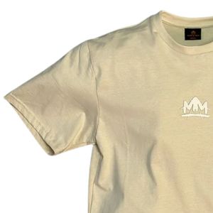 T-shirt Pyrex Graphic pour hommes et femmes, imprimé texte audacieux, en coton crème, style streetwear minimaliste - Product Image 6