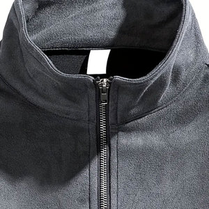 Nouvelle arrivée 2026, sweat à capuche à col montant et fermeture éclair, couleur unie tendance, adapté aux sports de plein air - Product Image 4