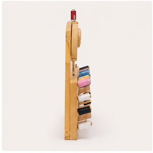 Wood 5-Layer Eco-friendly Minimalist Modern Sewing Machine Shape Thread <b>Spool</b> Rack Wall Mounted Storage <b>Holder</b> Workshops - Product Image 3