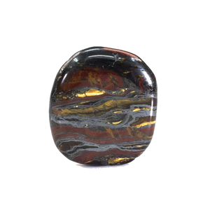 Pierre de haute qualité Paume plate Fer tigre Cristal de palmier plat Pierres précieuses Naturel Plat Ovale Forme Poche Pierre Protection Grossiste - Product Image 5