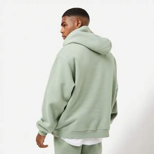 เสื้อฮู้ดผ้าฝ้าย80% โพลีเอสเตอร์20%,เสื้อคลุมแบบสวมหัวสไตล์ Cross Over Neckline - Product Image 2