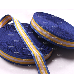 Meilleurs rubans de médaille en tissu jaune bleu et blanc personnalisés ruban de médaille de moiré de cérémonie ruban de médaille de prix bon marché - Product Image 5