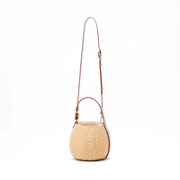 SAC EN CUIR VÉRITABLE JACINTHE D'EAU PAILLE MODE 2 COUCHES DE HAUTE QUALITÉ