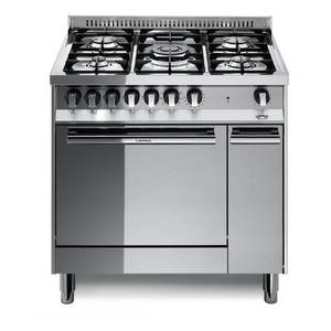 Cuisinière à gaz Lofra 5 zones avec four électrique MAXIMA MT86MF C en acier inoxydable Classe A (80x60x90.5cm) - Product Image 1
