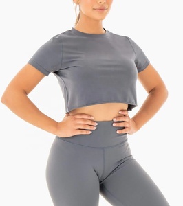 High Quality Women's Casual Fitness Crop Tank Top Summer Yoga Workout 100% Cotton Stretch Gym Top - Product Image 4