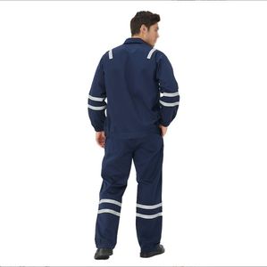 Vente en gros de vêtements de travail réfléchissants confortables en coton pour hommes, combinaison ignifuge FRC FR, uniforme de sécurité étanche à l'eau - Product Image 6