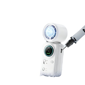<b>Mini</b> Fan with AI Chip, 100-Speed Stepless, LED Display, 10M/S Wind, 4000mAh, Portable Cooling for Outdoor Travel - Product Image 1