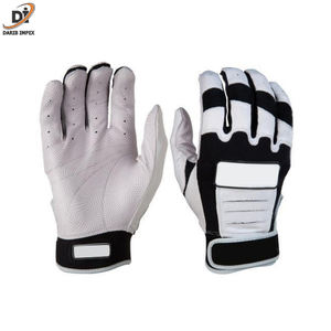 Qualité professionnelle Conception personnalisée Gants de frappe de baseball en cuir véritable de bonne qualité - Product Image 4