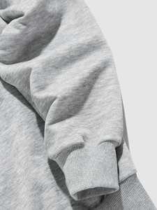 Jersey de cuello alto de gran tamaño, sudadera con cremallera de cuarto, sudadera Unisex con logotipo personalizado de alta calidad para hombre - Product Image 4