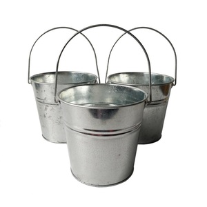 Galvanized <b>Tin</b> Planter and Metal Flower Pot Planters Rustic Decorative Metal <b>Buckets</b> Vintage Style Wedding Home decoration - Product Image 4