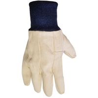 Gant de travail en toile anti-dérapant de haute qualité de 8 oz avec poignet en tricot et Clute coupe arrière gant de protection des mains industrielles gar