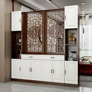 Nouvelle Armoire de Rangement de Style Chinois pour Entrée, Étagère de Séparation Moderne en Bois Massif, Meuble d'Entrée Double Face pour Porte d'Entrée L - Product Image 2