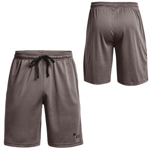 Short de sport d'été en maille de marque personnalisée pour hommes, couleur unie avec impression numérique, deux poches, simple, décontracté, tendance - Product Image 6