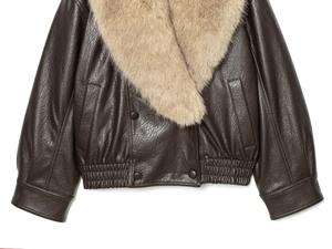 Chaqueta de Mezclilla de Cuero para Hombre, Estilo Urbano, Motociclista, Punk, Manga Larga, Sólida, Impermeable, Cierre de Un Solo Botón, Talla Grande - Product Image 4