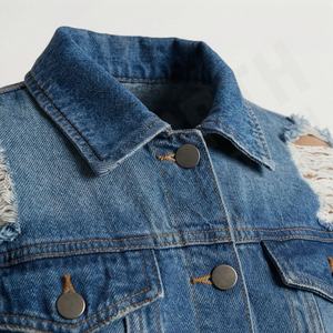 Chaqueta Corta de Mezclilla con Flecos para Mujer, Chaqueta Corta de Mezclilla, Top Corto Elegante, Ropa de Abrigo Informal, Ropa de Calle Personalizada - Product Image 4