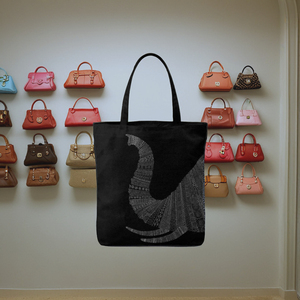 Lightweight Sturdy Construction <b>Canvas</b> <b>Tote</b> <b>Bag</b> Colorful Heart Pattern Reusable Beach Shopping <b>Bag</b> Comfortable Shoulder Handles - Product Image 4