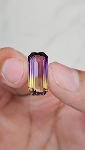 พลอยอัญมณีรูปแปดเหลี่ยม12.38เหลี่ยมเพชรพลอยหลวมสะอาดตา - Product Image 2