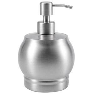 New Modern Design Round Soap Dispenser for Home Hotel Bathroom & Kitchen High Quality Metal <b>Tabletop</b> Hand Wash Pump - Product Image 3